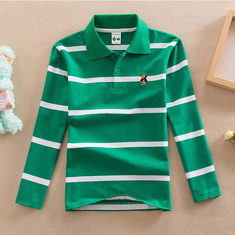Spring and Autumn Children's Clothing Children's T-shirt Long Sleeve Polo Shirt Boy's 95 Cotton Polo Collar Pop-up Order AliExpress