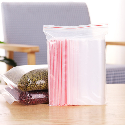 透明塑料自封袋批发 现货加厚pe食品包装密封袋防尘封口骨袋定制