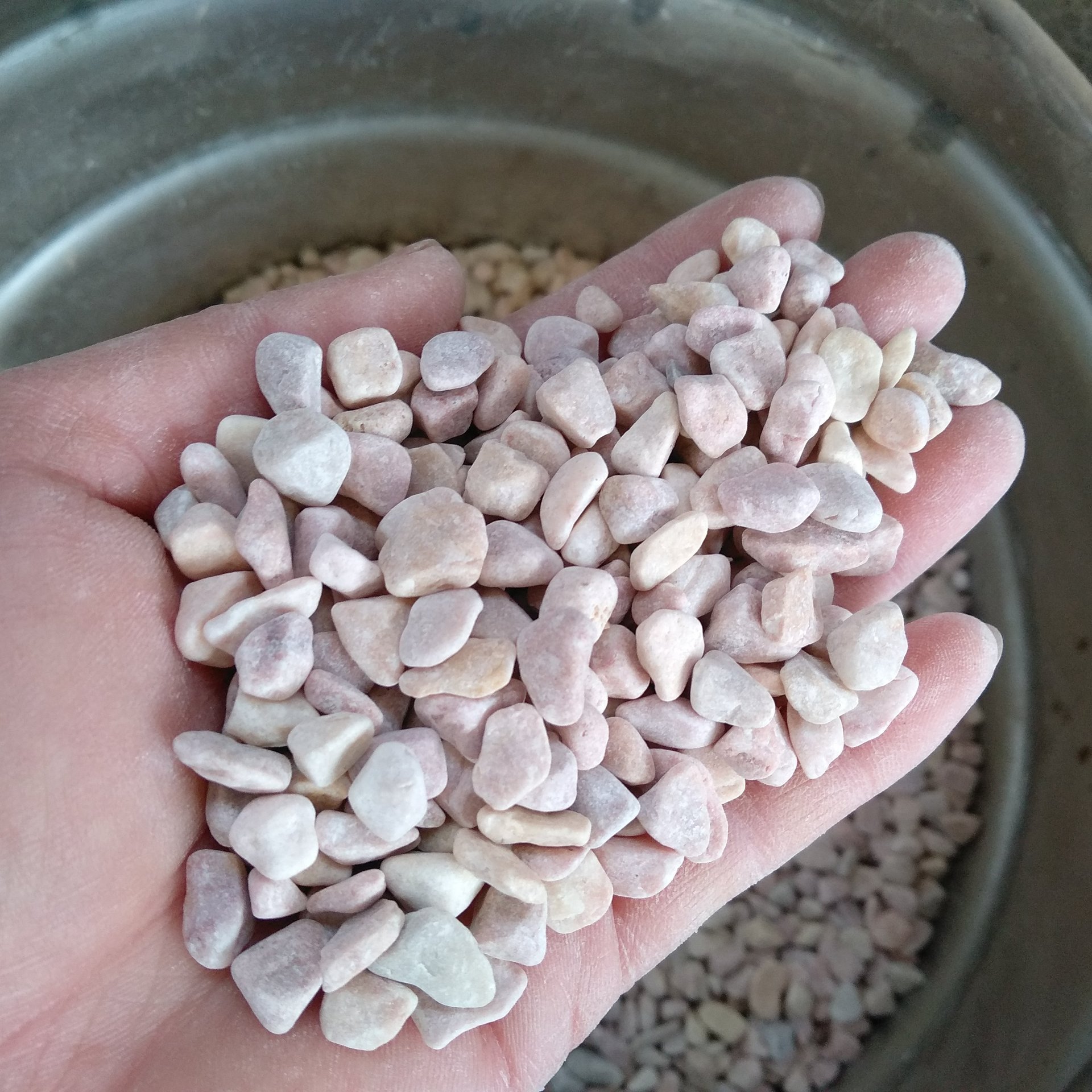 厂家直销 园艺盆栽铺面小白石 水族鱼缸砂装饰白石子 碎石子