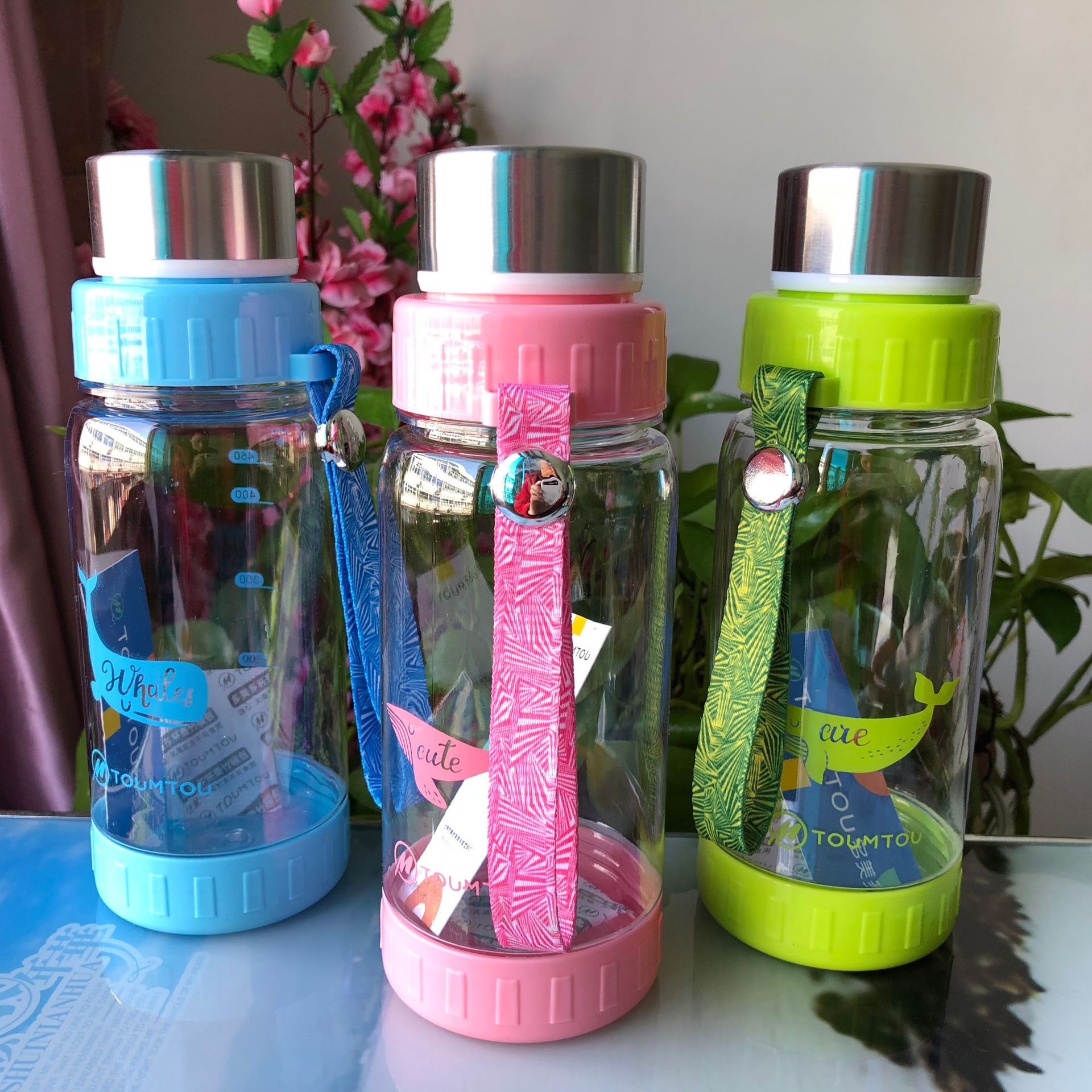 pc塑料杯太空杯防漏旅行杯提绳杯泡茶杯随手杯