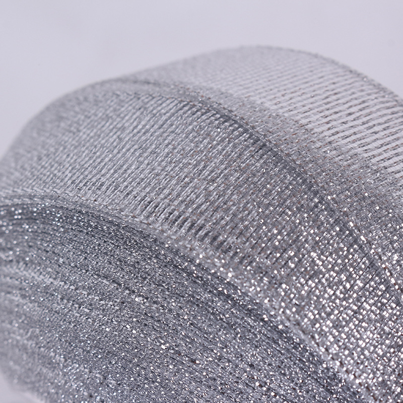 厂家直销供应现货礼盒包装丝带银葱烘焙包装 礼品工艺包装丝带