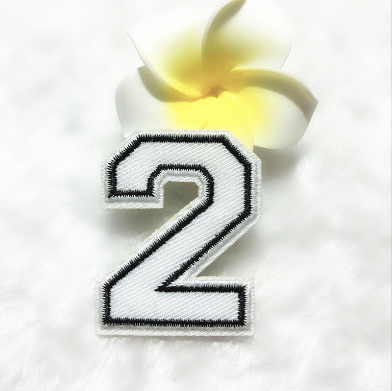 数字编号刺绣布贴 服装辅料比赛球衣补丁贴 精致帽子补洞绣花布贴
