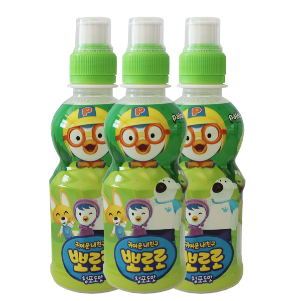 进口食品饮料批发宝露露饮料 啵乐乐青葡萄味饮料235ml*24中文