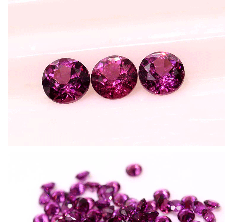 梧州宝石 高品质天然石紫榴石 裸石宝石工艺品定制批发 厂家直销