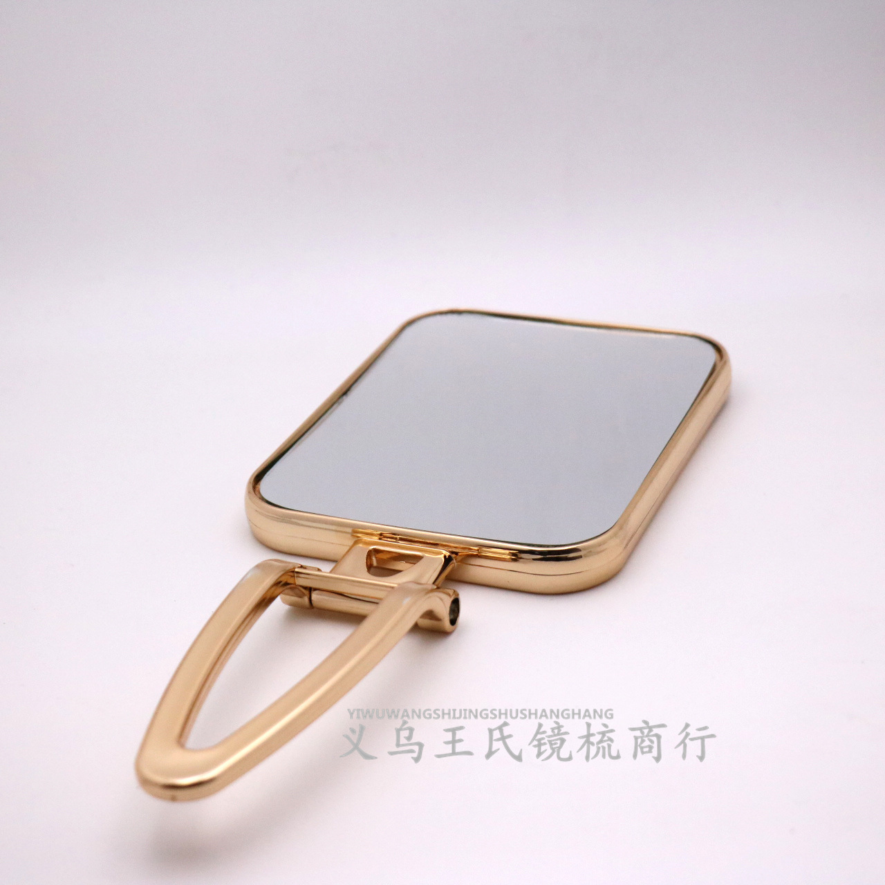 Manufacturer Source High-Grade Electroplating ABS Material Quality Handle Desktop Hanging Dressing Mirror Makeup Mirror Wholesale