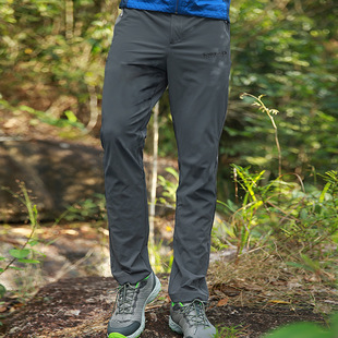 速干裤男2018户外薄款夏季弹力运动裤子透气徒步登山裤女
