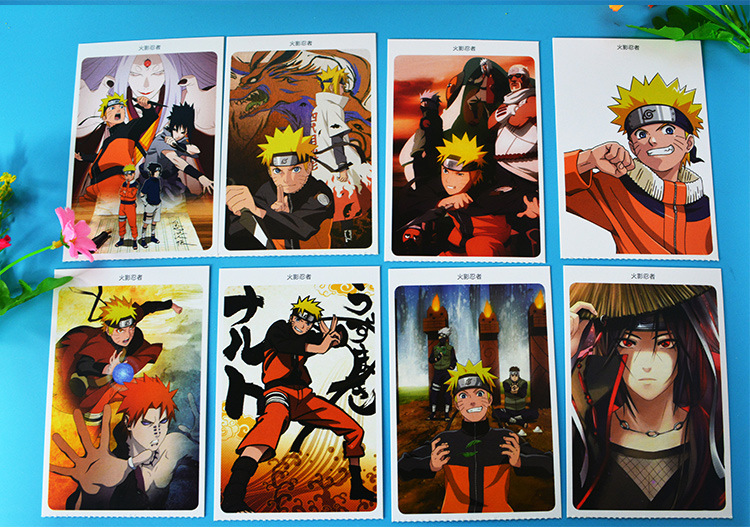 火影忍者明信片200张/盒2019全新动漫明信片卡片贴纸批发满百包邮