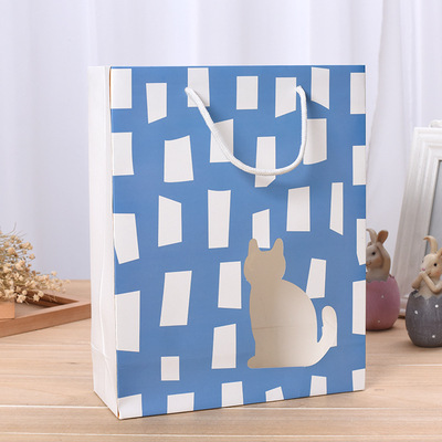 定做创意镂空手提购物袋 创意白卡纸礼品袋 小清新手提纸袋可印刷