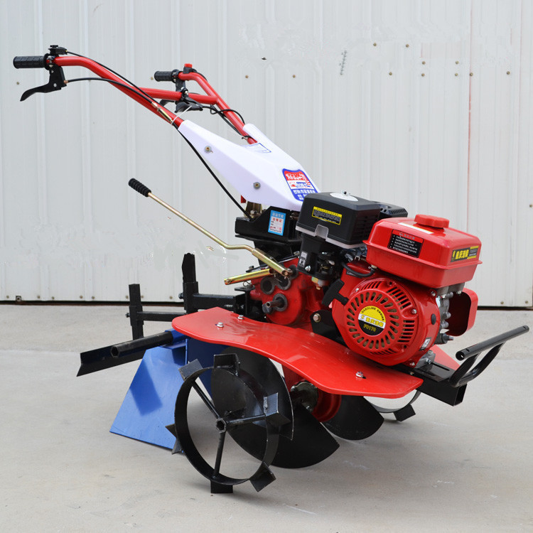 小型手扶式微耕机 树行间距松土设备 轻便好操作的耕田犁地机