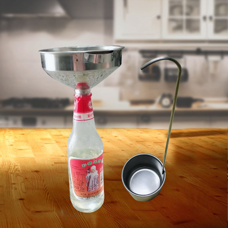 不锈钢多功能锥形过滤漏斗 酒漏 可挂式 厨房小工具