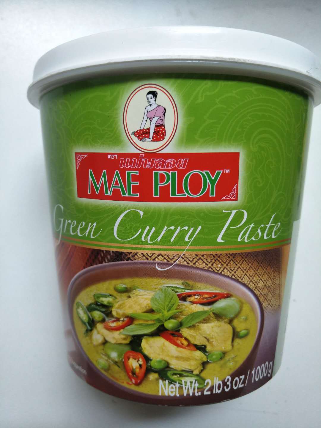 进口泰国tcc泰娘绿咖喱酱1kg*12 绿咖喱膏咖喱鸡拌饭调味料