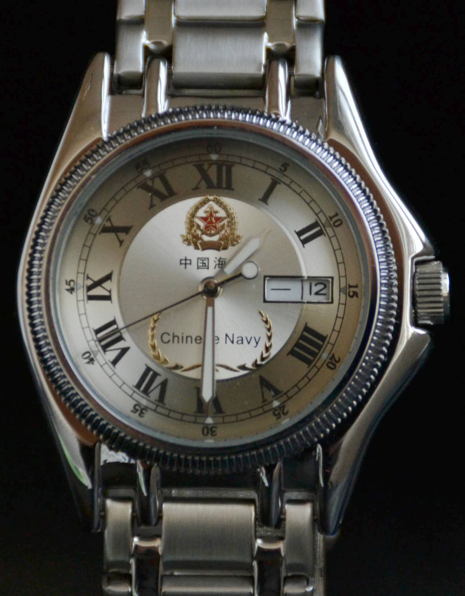 军表男 机械防水手表