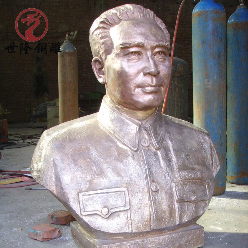 厂家定制黄铜名人头像室内人体雕塑小品摆件十大英模真人半身像