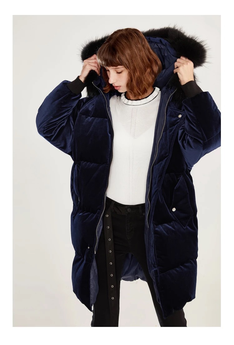 厂家现货品牌女装羽绒服外套裤料春秋冬款服装时装丝绒平绒面料