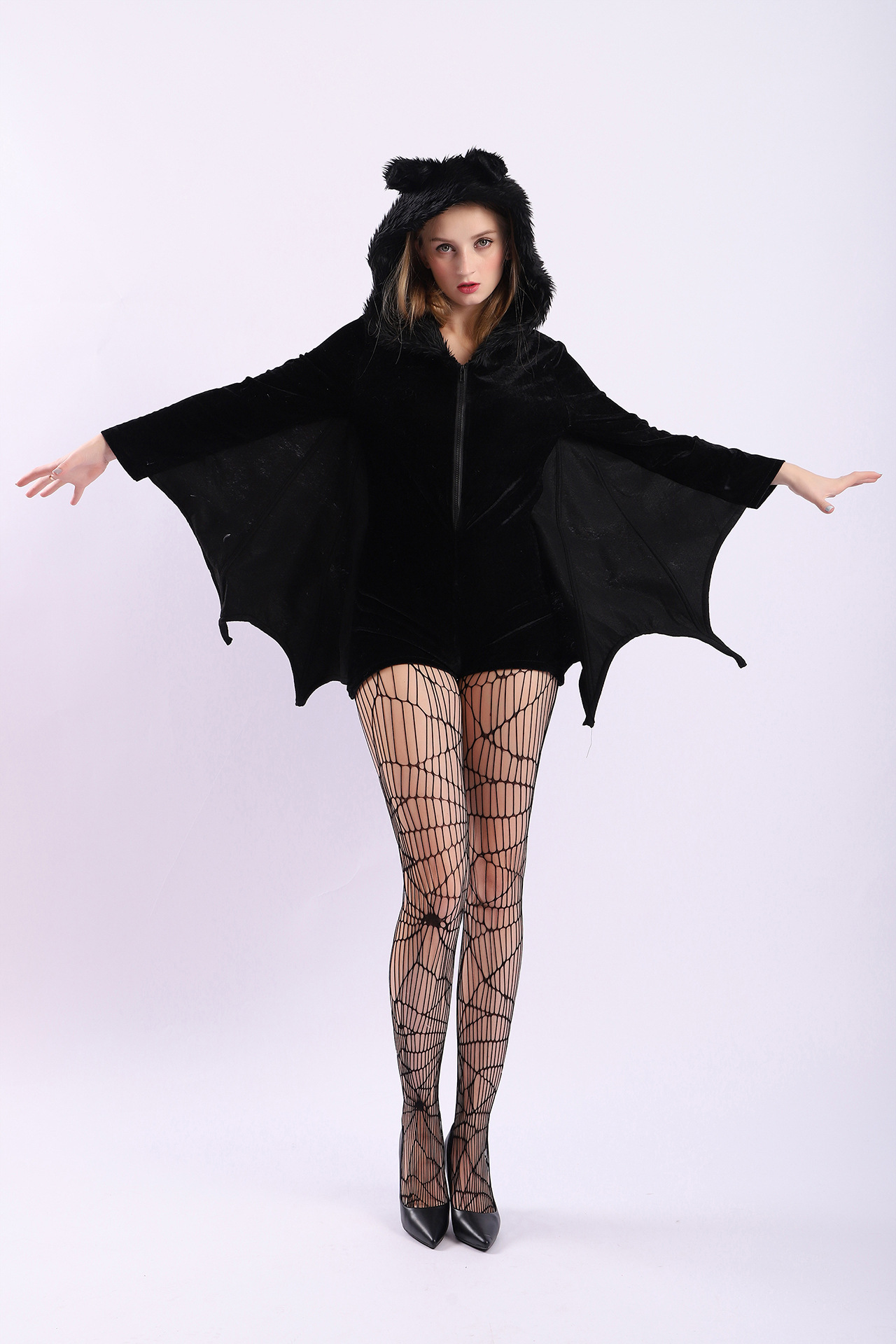 成人女款表演服连体裤 动物蝙蝠装造型装万圣节cos舞台演出服批发