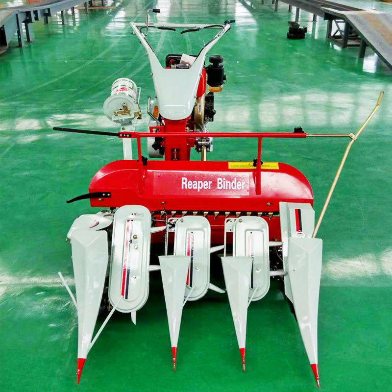 3行6马力柴油水稻收割机 小型多功能家用手推自走式农业割捆机