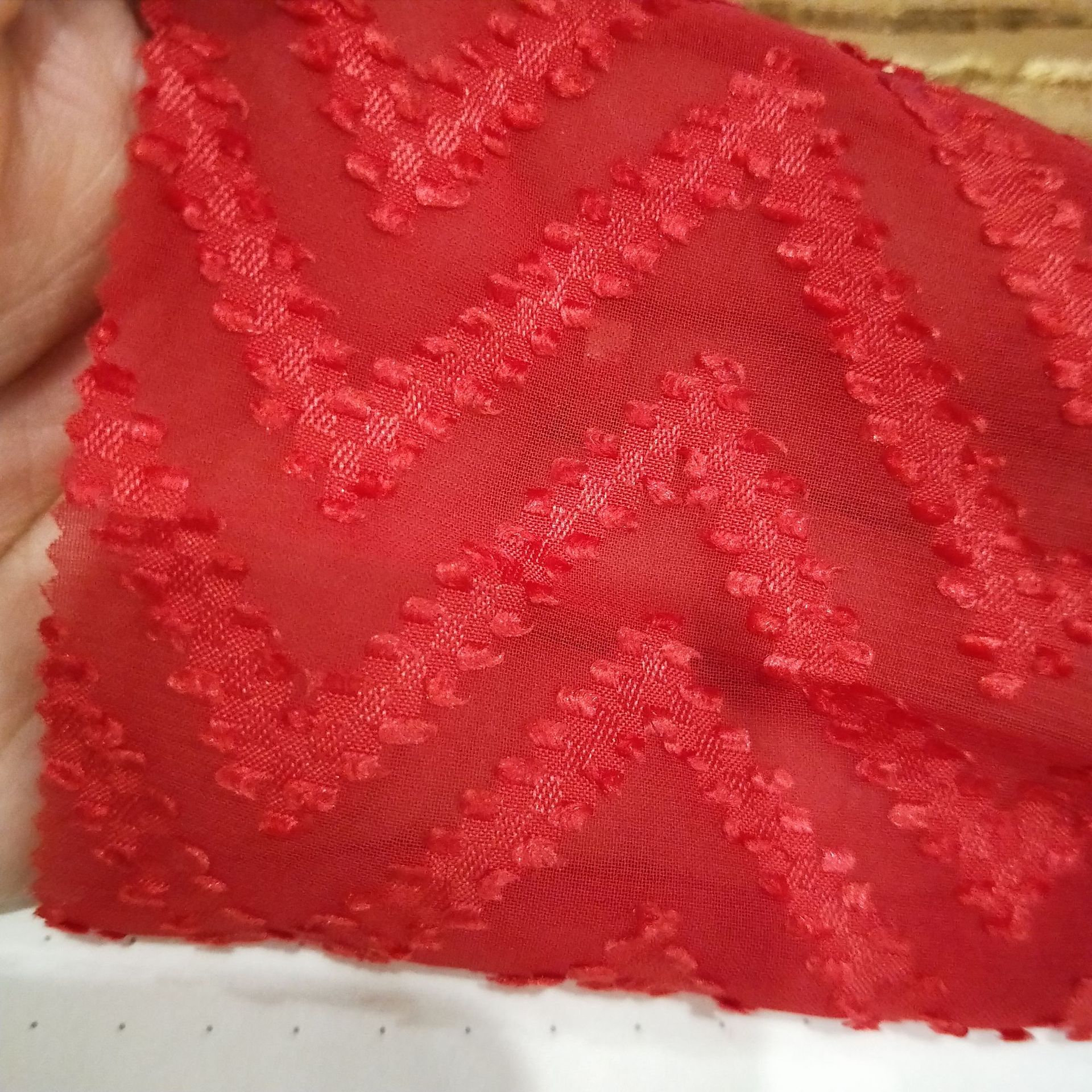 剪花烧花面料旗袍布料