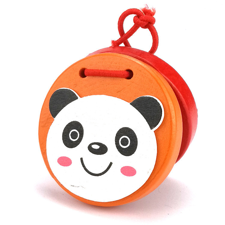 木制卡通动物响板婴幼儿早教音乐玩具奥尔夫乐器yy-189厂家直销