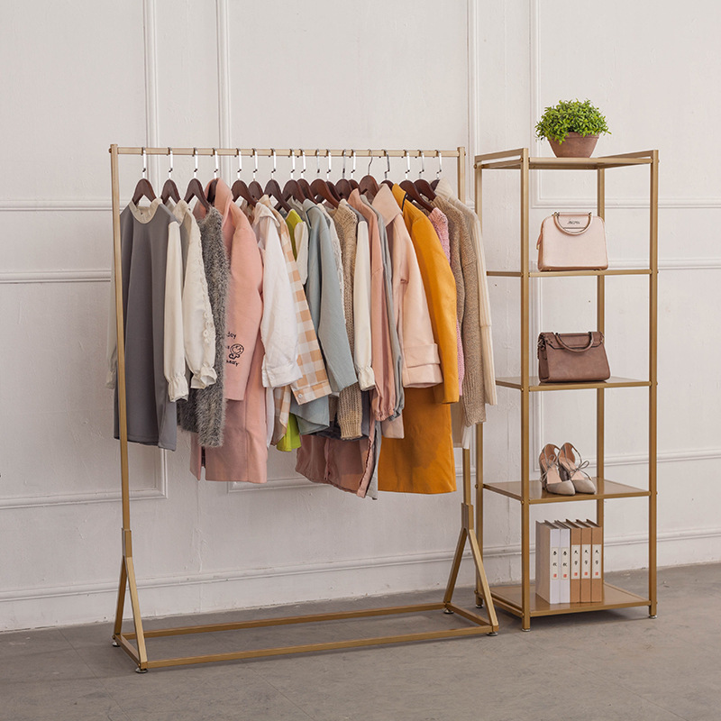 欧式男女运动服装店衣架挂衣服架子落地式简易组装铁艺展示架批发
