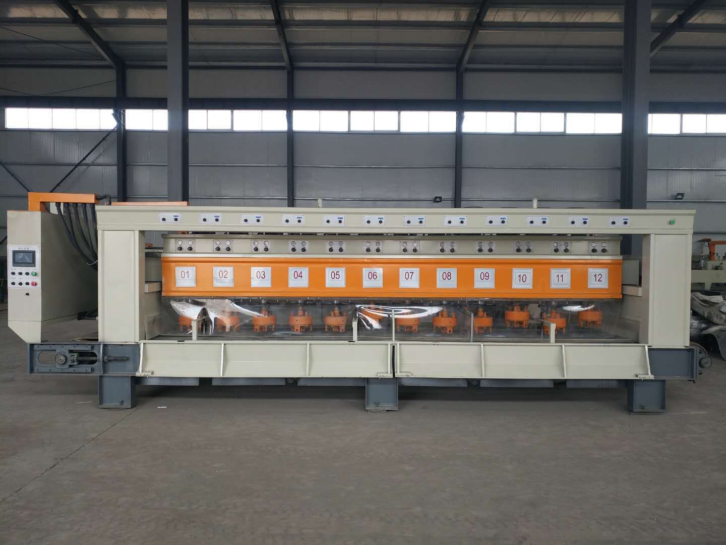 莱州金百特石材荔枝面机多磨头全自动石材花岗岩荔枝面加工设备