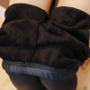 2018 Autumn and winter Do not fall down Plush thickening Leather pants Leggings Large Self cultivation Elastic force keep warm trousers 2018 Autumn and winter Do not fall down Plush thickening Leather pants Leggings Large Self cultivation Elastic force keep warm trousers