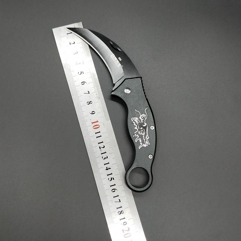 搏斯顿888爪刀 迷你随身携带折叠刀 户外精品小刀 防身折刀弯刀