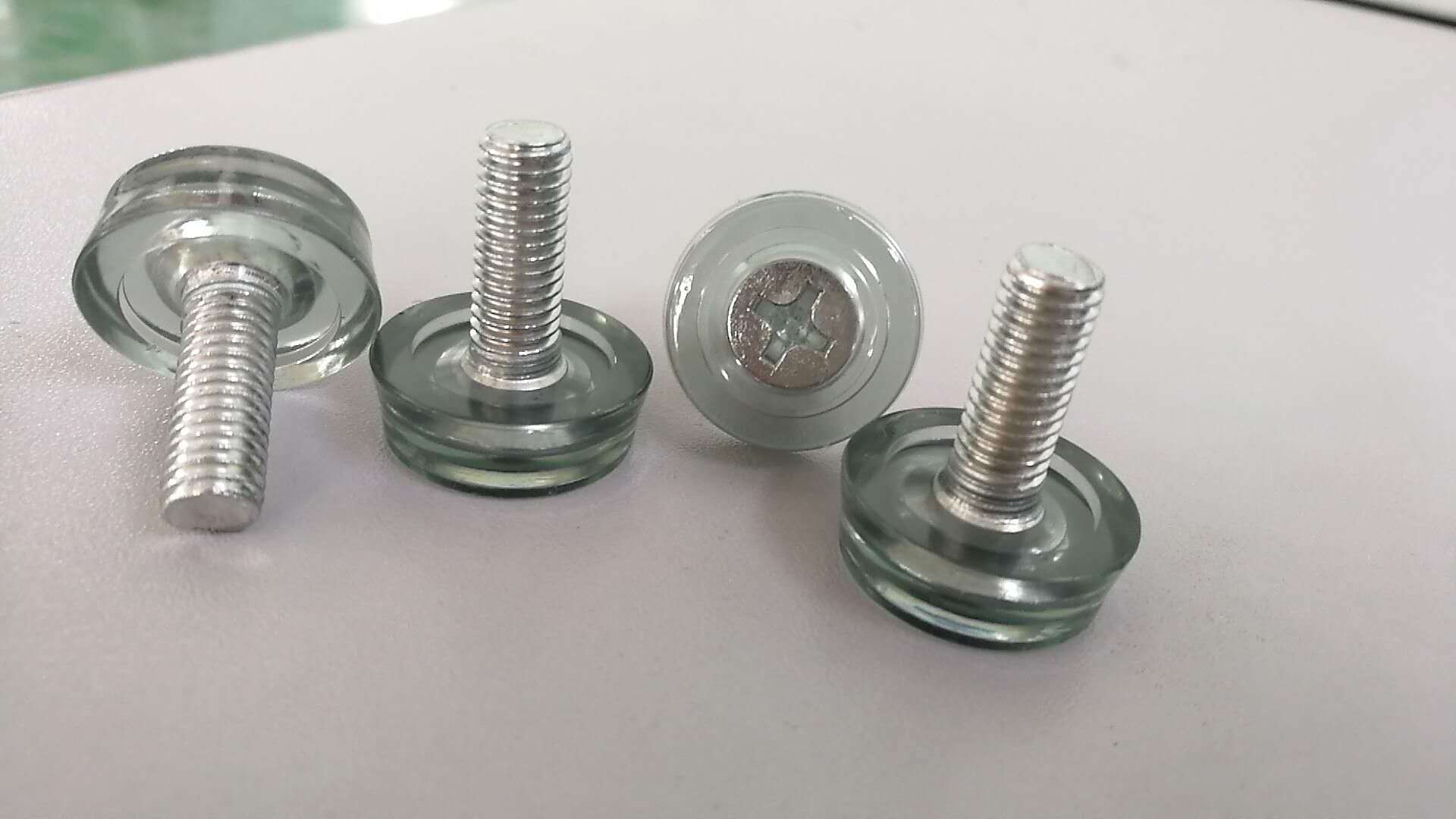 五金配件加厚圆形防滑橱柜沙发防滑钉垫透明地脚钉m6*18*20