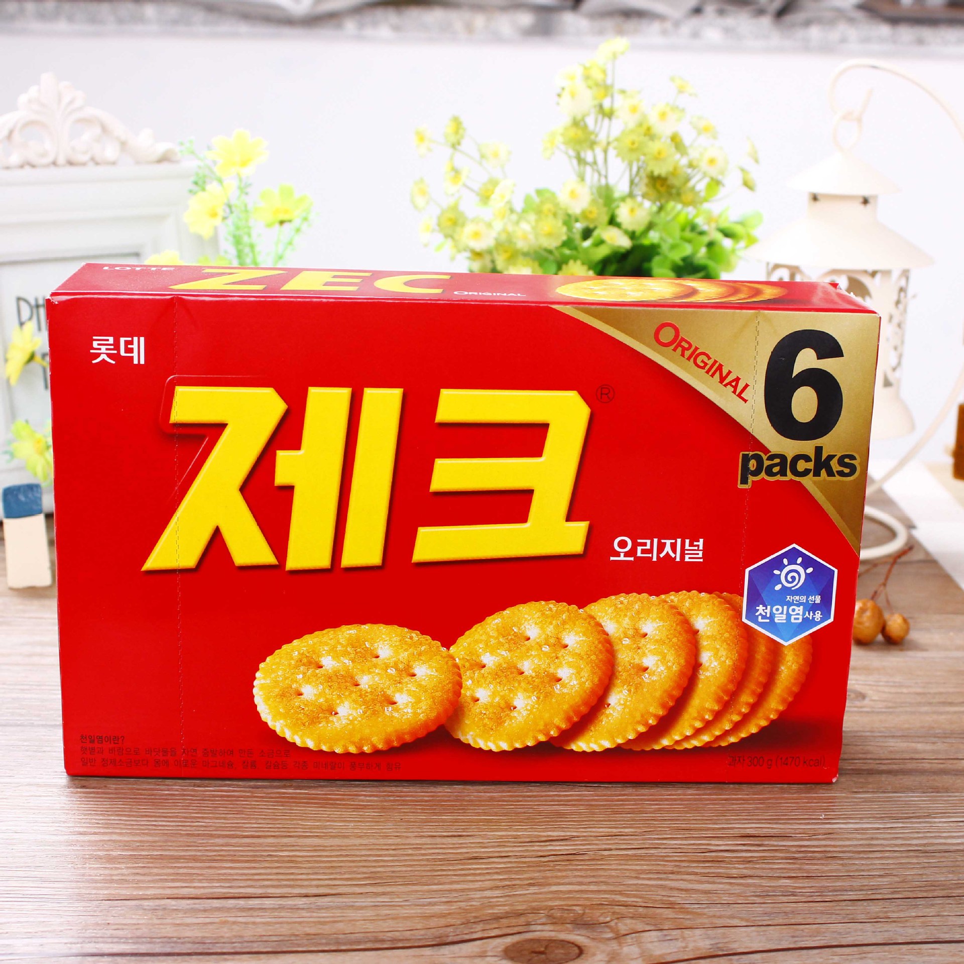 韩国进口零食品批发 乐天杰克饼干(大盒)300克/100克