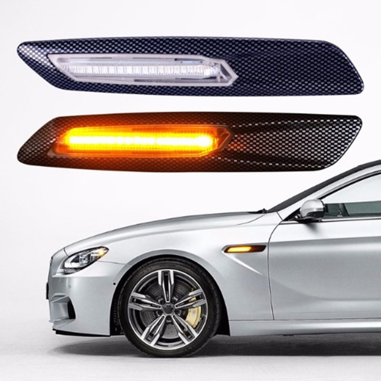 汽车led侧边灯 叶子板转向灯 e81 e82 e87 e88 e90 e91 e60 碳纤