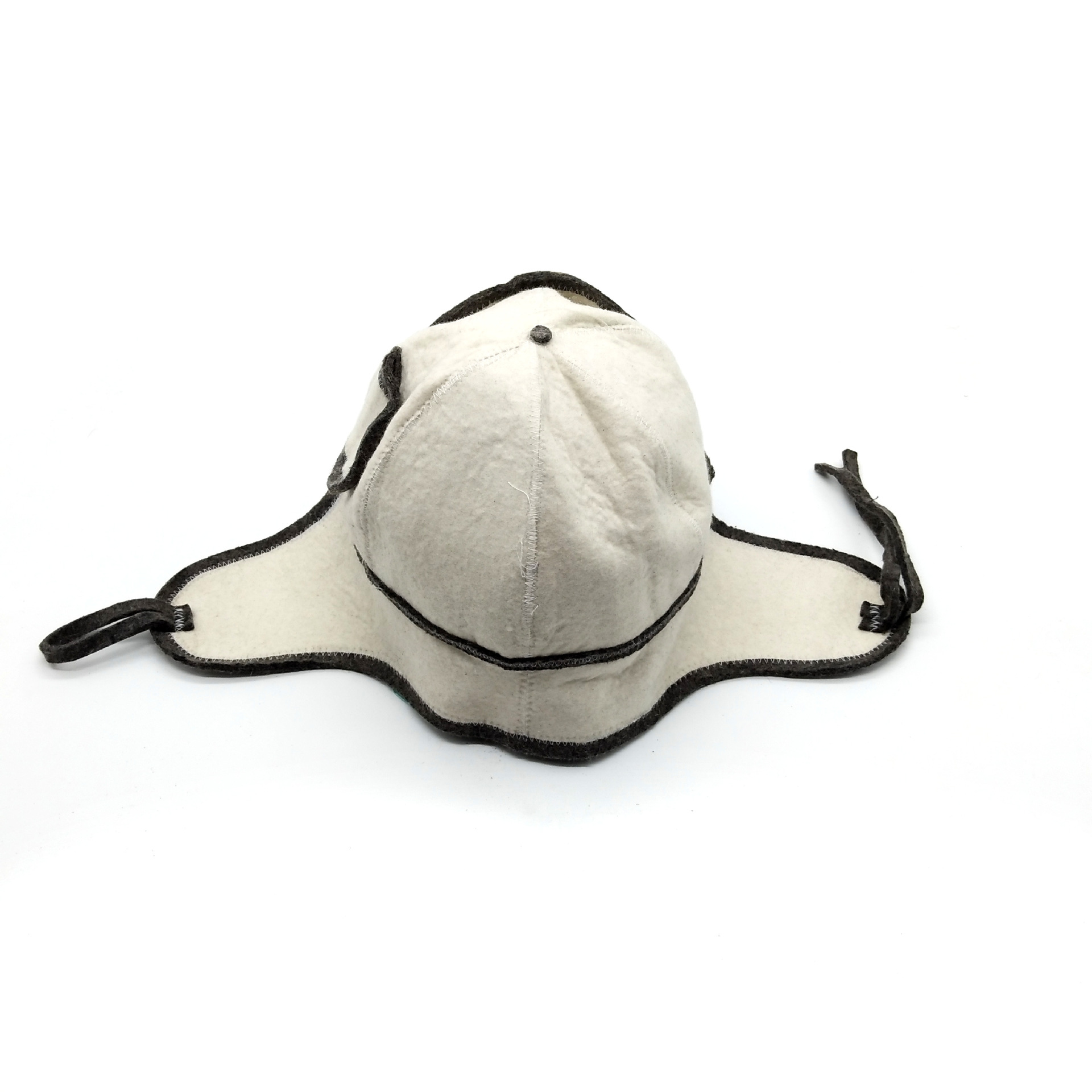 工厂特价出口欧美 俄罗斯 高档羊毛毡浴帽 桑拿帽 长耳款浴帽