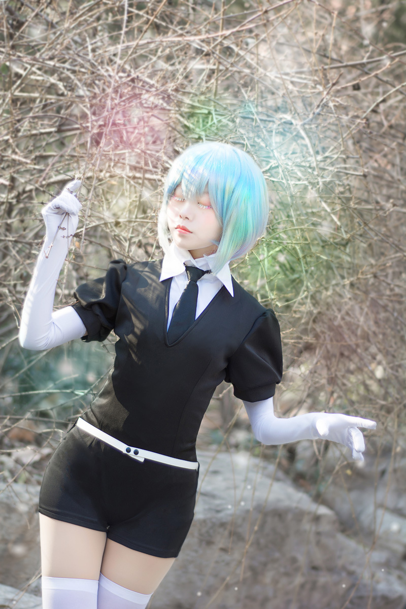 现货宝石之国cos磷叶石钻石圆粒金刚石南极石夏装cosplay服装女