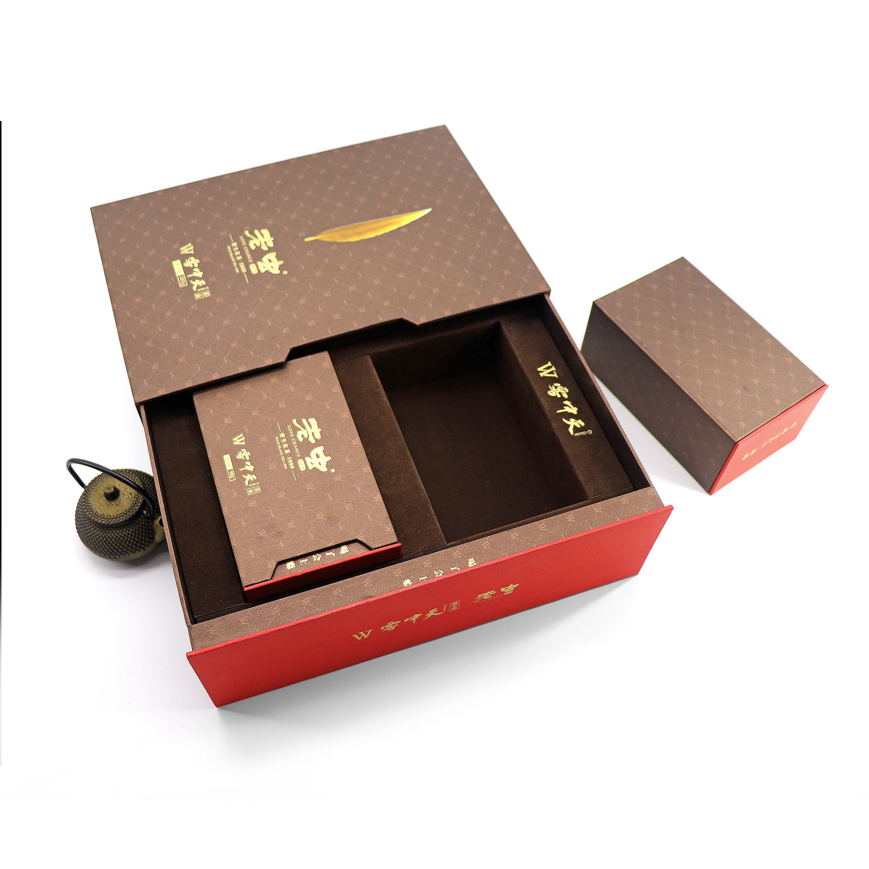 精美硬纸板茶叶包装盒 抽屉式茶叶礼品盒 长方形茶叶盒可定制logo