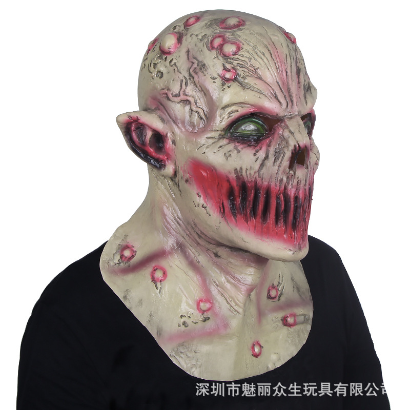 万圣节乳胶面具头套恐怖吓人逼真电影主题无嘴怪欢迎外贸代理拿货
