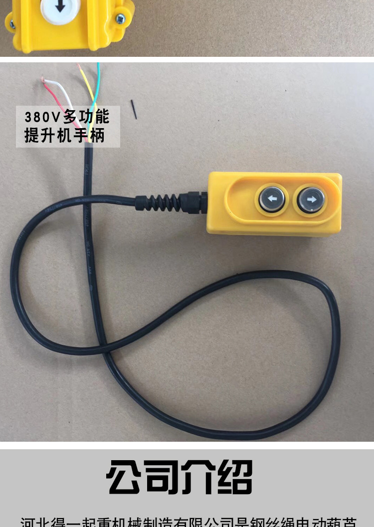 微型电动葫芦控制手柄-380v电动葫芦控制器-220v起重机配件按钮