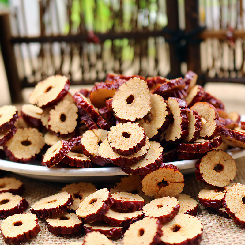 新疆无核红枣圈 酥脆脱水干枣圈枣片 磨粉泡茶泡水零食 散装批发