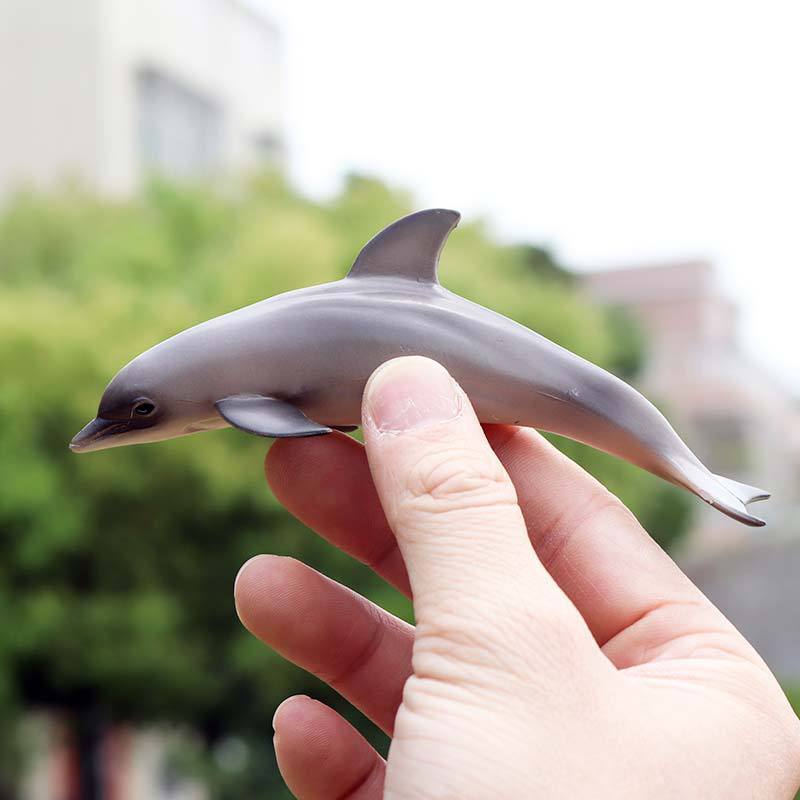 新款小海豚模型 仿真塑胶海豚模型玩具 仿真海洋生物动物模型