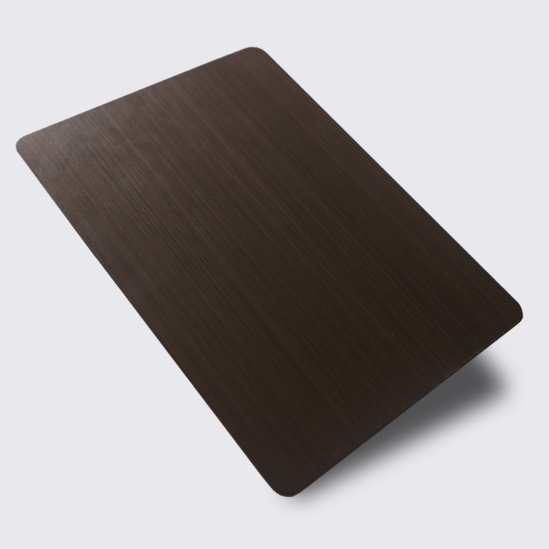 拉丝红古铜不锈钢板304 镀铜板厂家 红古铜拉丝发黑装饰板材批发