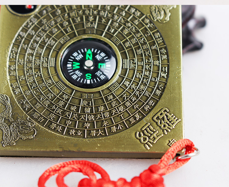 厂家直销合金车挂罗盘十二生肖罗盘精品罗盘挂件