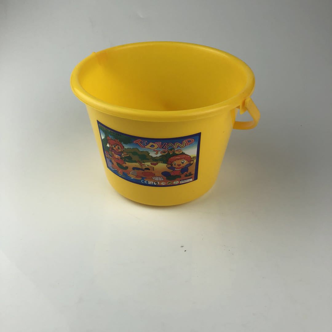 戏水塑料玩具小桶 儿童过家家沙滩玩具水桶 彩色圆形玩具水桶批发