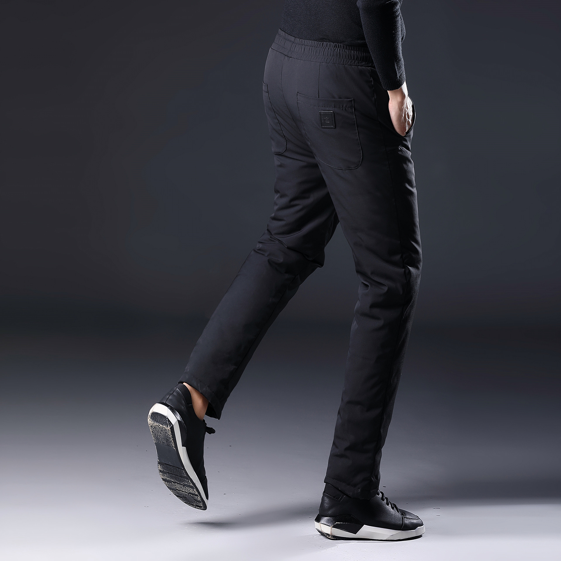 冬季新款男士羽绒裤外穿加厚保暖中老年休闲白鸭绒棉裤厂家直销