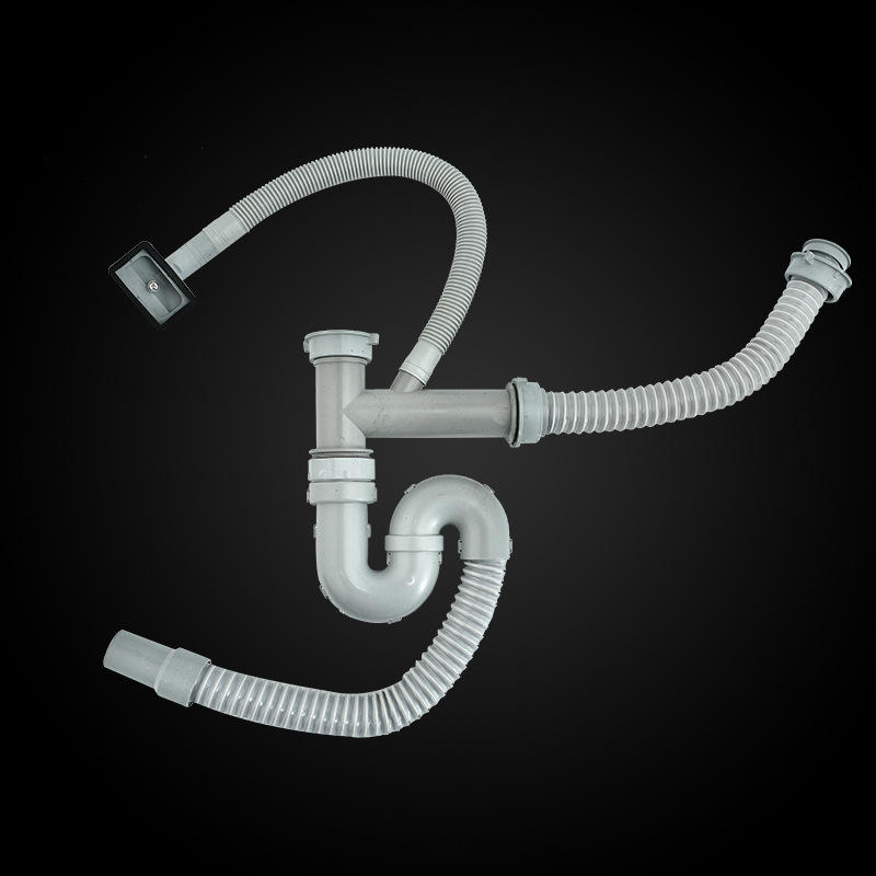 厂家供应下水管双槽下水厨房水槽下水管洗菜盆排水管洗碗池下水管