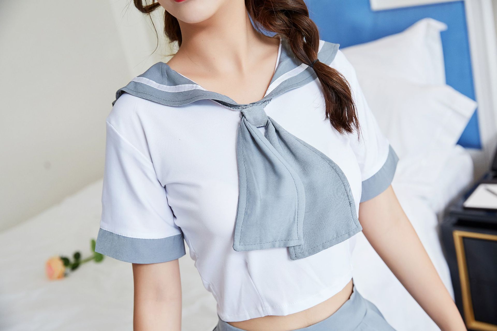 情趣内衣制服诱惑套装清纯可爱分体学生装大码女性感水手服