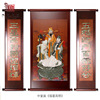 Yiyun Chudo Mammon New Chinese style Triplet a living room Decorative painting natural jade Pure handwork Jade carving art bedroom Hanging picture