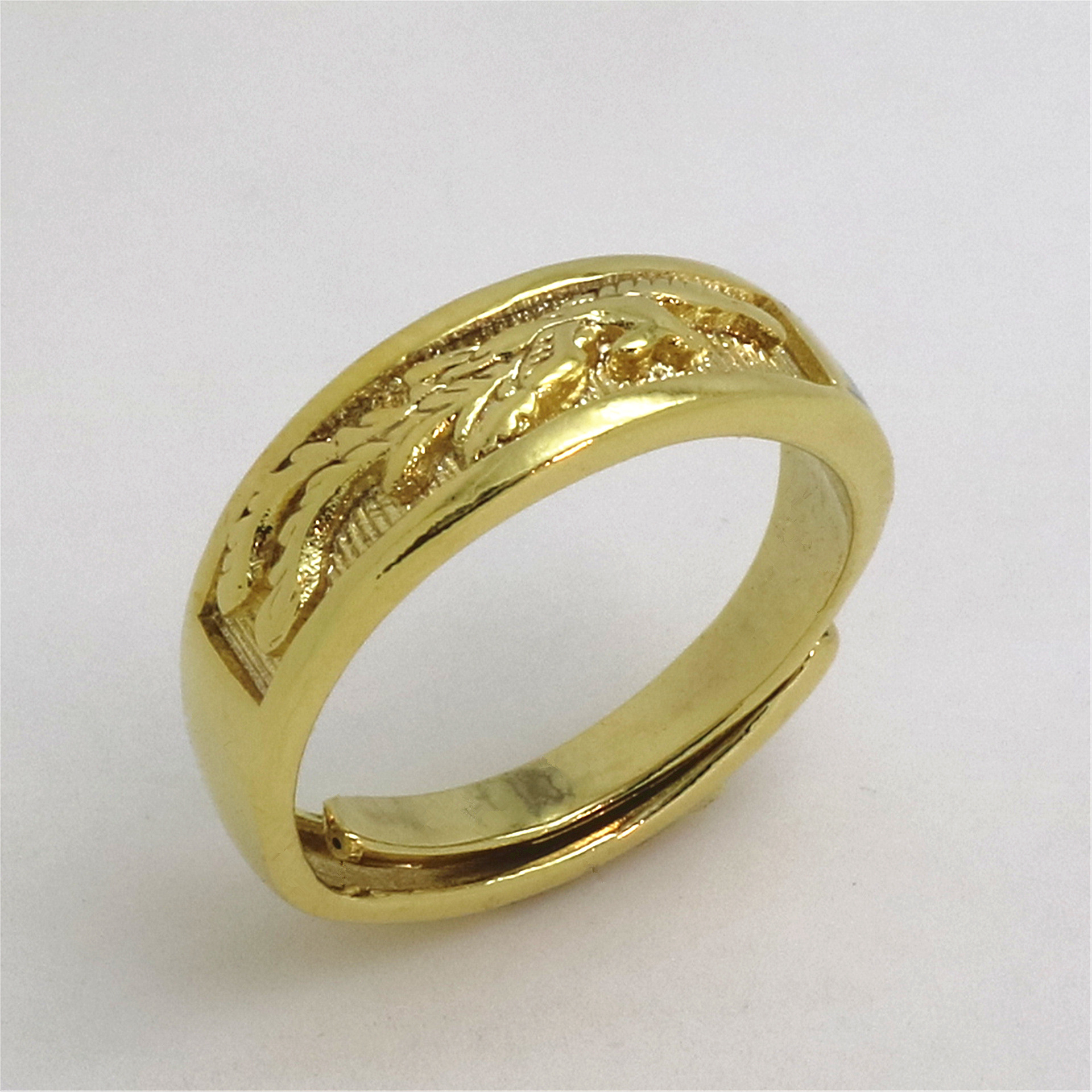 24k真空电镀黄金龙凤呈祥对戒 情侣款淘宝天猫京东热卖黄金戒指