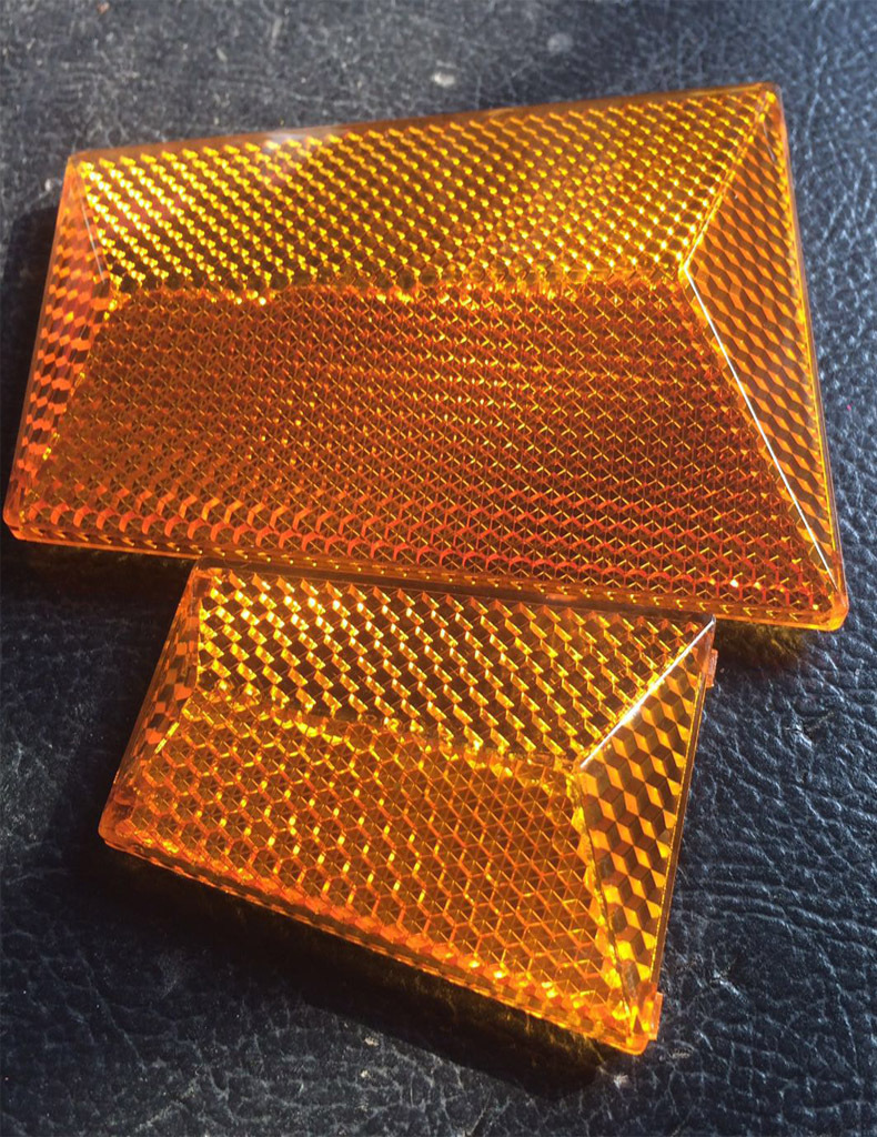 电动伸缩门交通反光照射配件pc材料塑料反光片