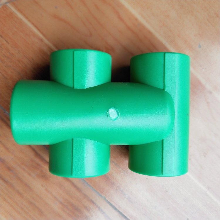 厂家生产 ppr过桥四通 浙江dn20 25ppr管件批发 新款管件全新料