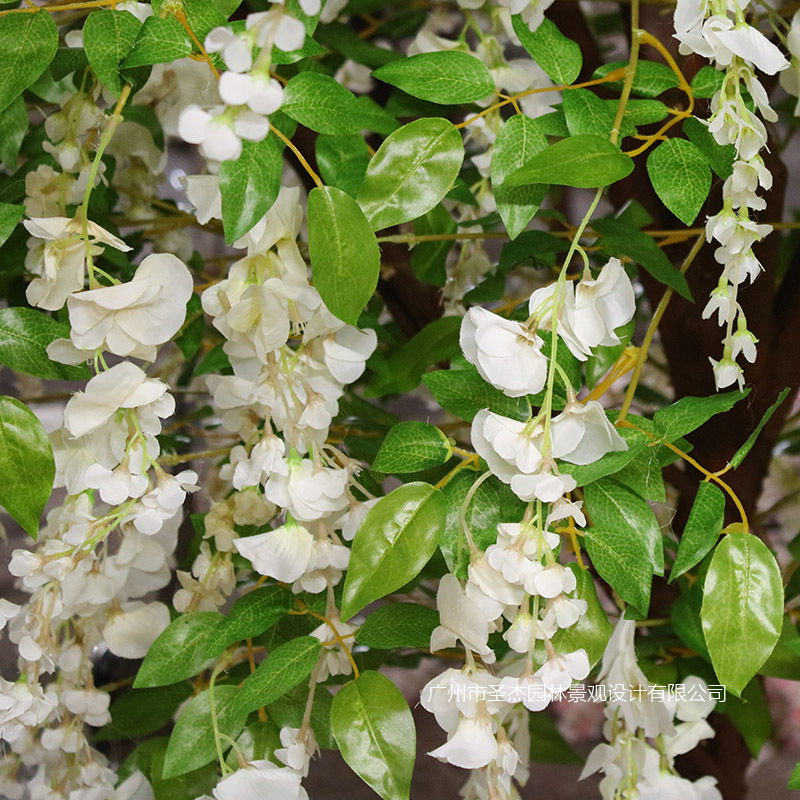 仿真豆花树 小型仿真花树婚庆装饰阻燃假树豆花藤条造景 仿真树