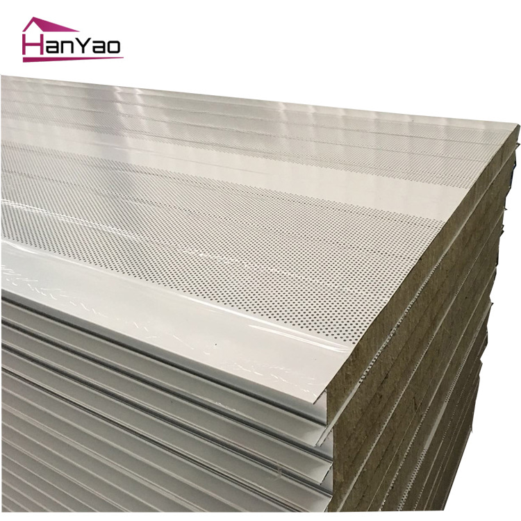 隔音板室内墙面 厂家专业生产彩钢吸音板 岩棉彩钢夹芯板泡沫供应