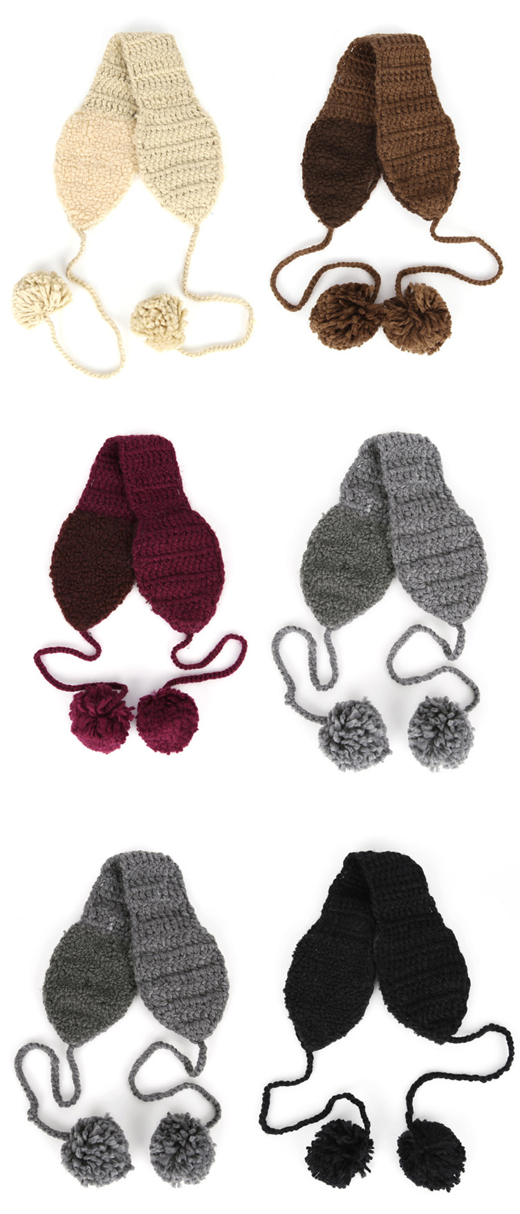 秋冬儿童针织耳罩ins女童系带毛球耳套百搭保暖韩国可爱宝宝护耳