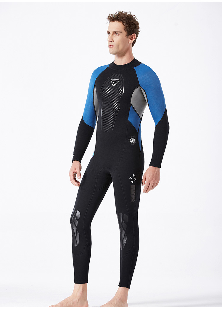 dive&sail新款3mm潜水服男湿式连体保暖潜水衣长袖防水母浮潜泳衣